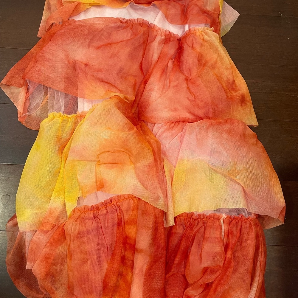 nwot eva franco esperanza Colorful Tiered tull Women's midi Skirt small - Picture 5 of 16
